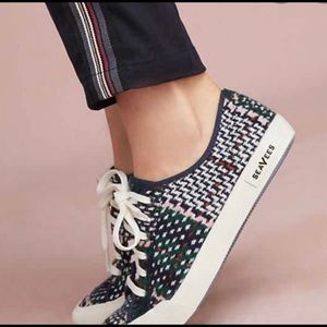 Anthropologie Plaid Seavees shoes